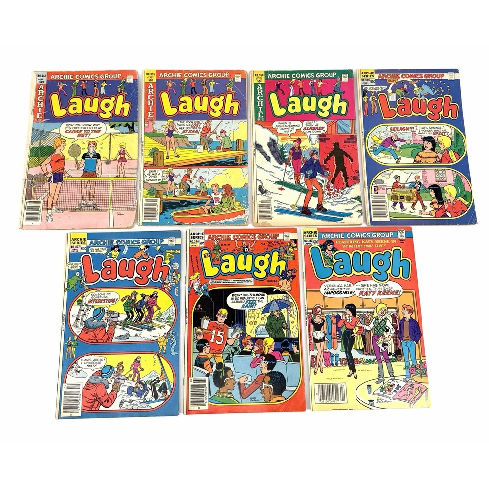 Archie Laugh Comic Lot 7 Issues #353 355 360 373 377 378 382 Vintage - Picture 1 of 16
